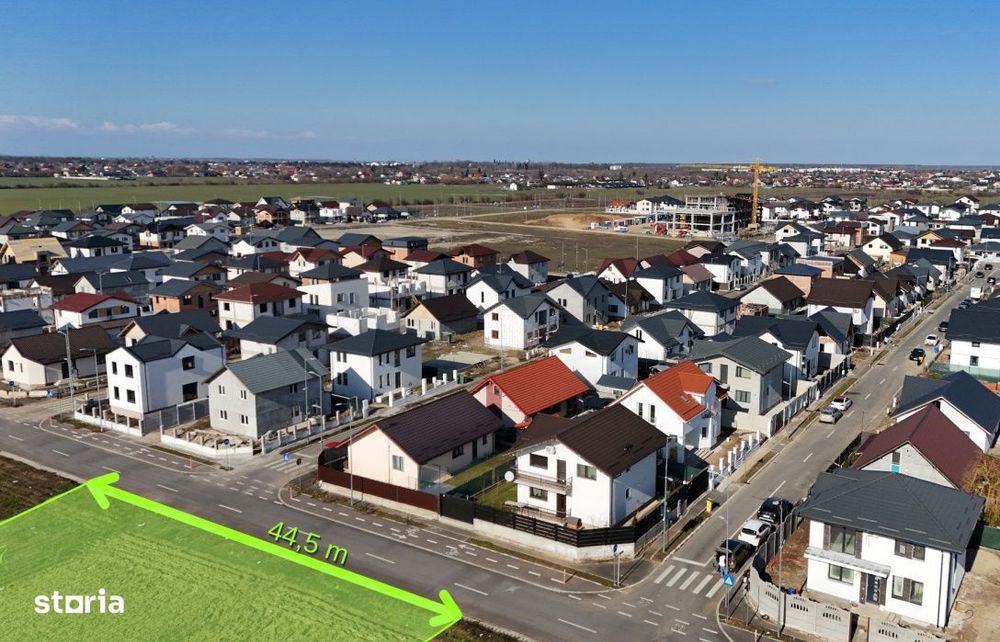 Teren 13.124 mp cu PUZ lotizare locuinte P+2E | Buftea | Investitie