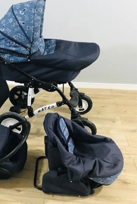 Коляска 2в1 универсальная Mateo, синий
