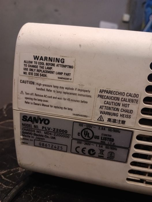 Продам проектор sanyo pvl z2000