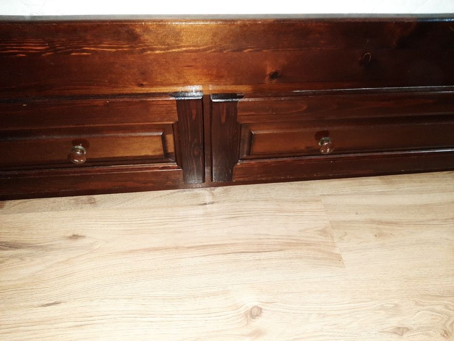 Единично легло от масивна  дървесина + матрак