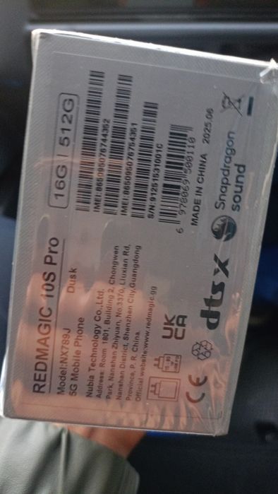 Redmagic 10s pro 16/512