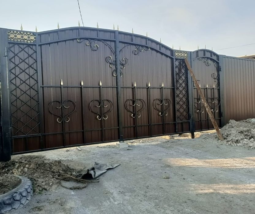 Ворота и забор установкой