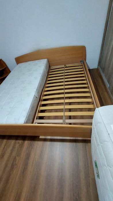 Pat 200/200 si Somiera metalica +saltea 140/200