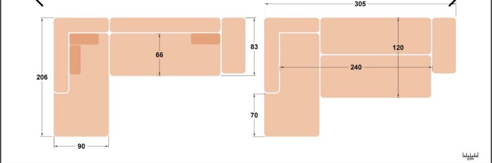 Coltar living  extensibil