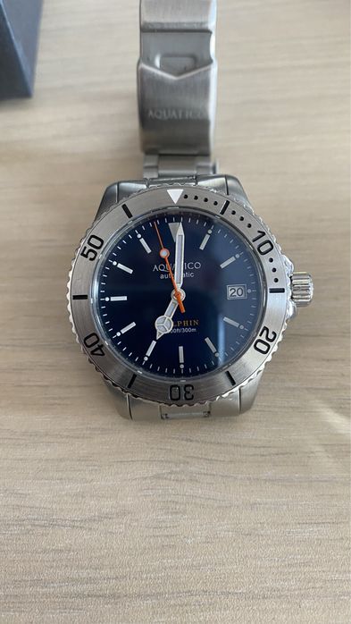Aquatico Dolphin 39mm Automatic Dive Watch Blue