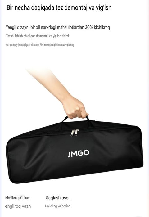 100 dyuymli portativ proyektor ekrani JMGO