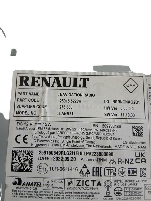 Unitate Mmi/Navigatie Renault Austral 2022-2026 25915 5228R