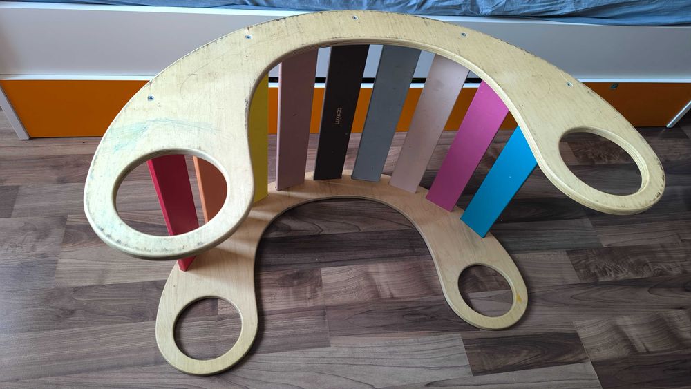 Balansoar din lemn Rainbow Rocker