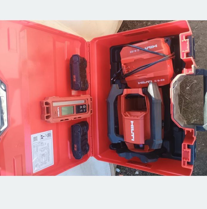 Laser hilti pr40 22 nuron, cutie, 2 baterii, încărcător c6