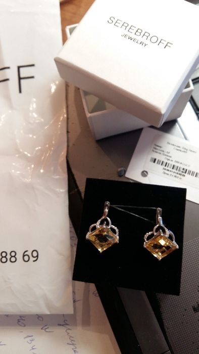 Серьги серебро с пломбой