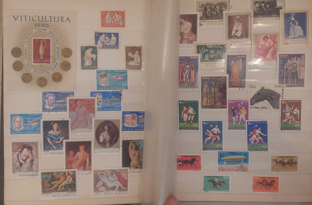 Clasor format A4 cu timbre si colite romanesti + BONUS