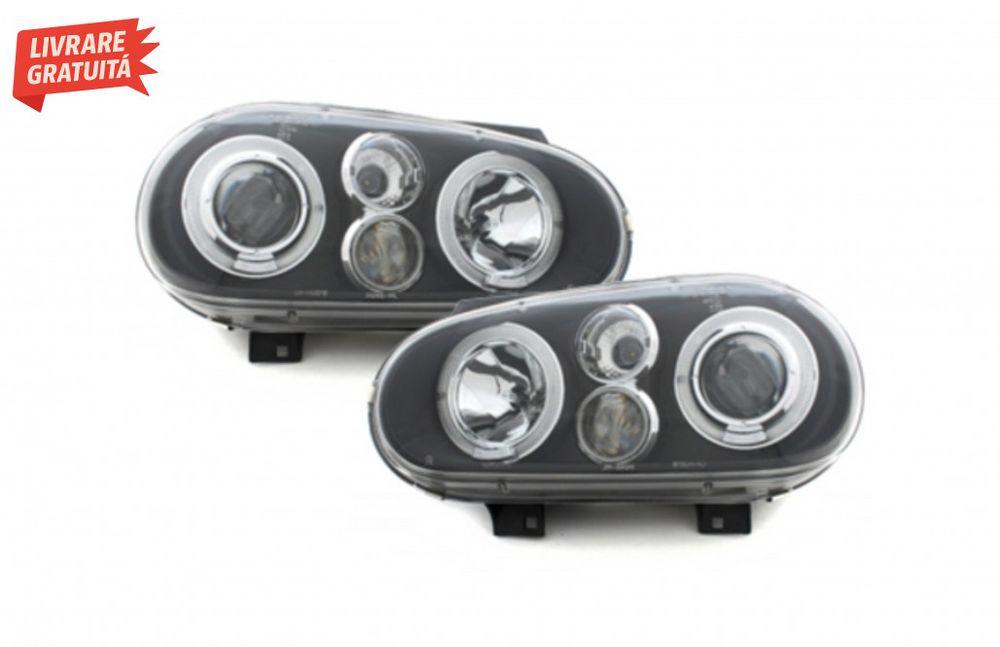 Faruri VW Golf IV 4 (09.1997-09.2003) Angel Eyes Negru
