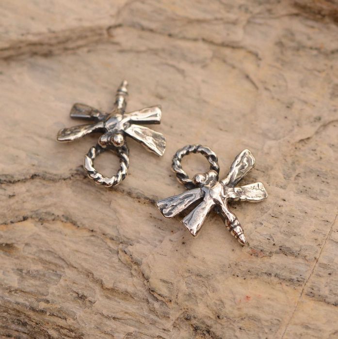 Сребърен медальон 925 водно конче – талисман за духовно израстване.