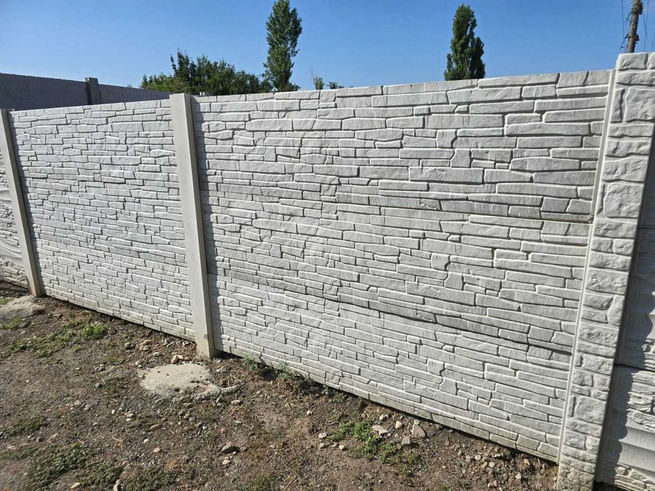 Gard din beton prefabricat. Transport, Montaj, pentru gradina