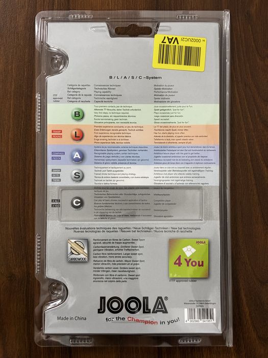 Paletă tenis de masă Joola Carbon Pro - NOUĂ (sigilată)