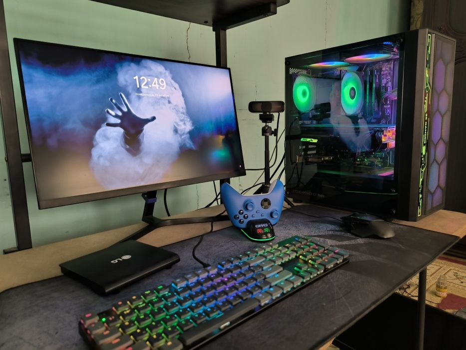 Ўйин, стриминг ва видеомонтаж учун тайёр компьютер.