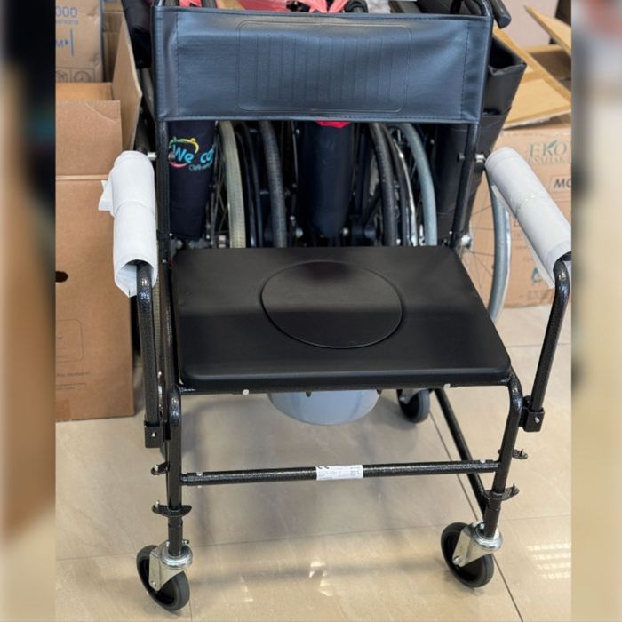 Тоалетен стол за тежки до 200 кг с колела