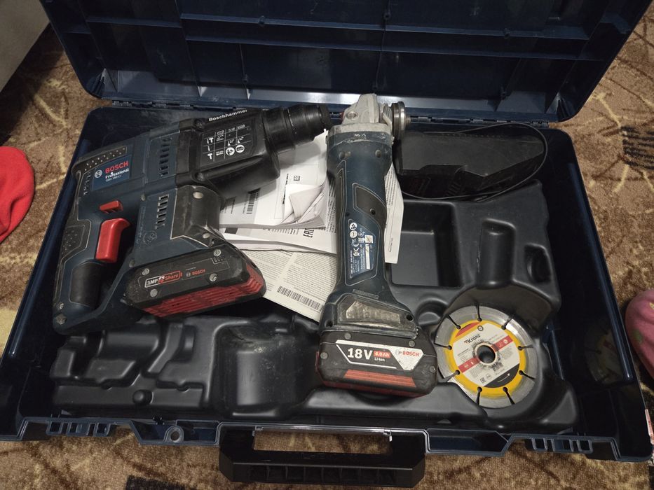 Перфоратор и болгарка Bosch