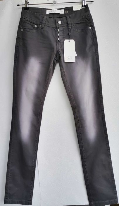 Blugi jeans femei QS by Oliver Catie Slim Fit W32/L32 gri inchis Noi