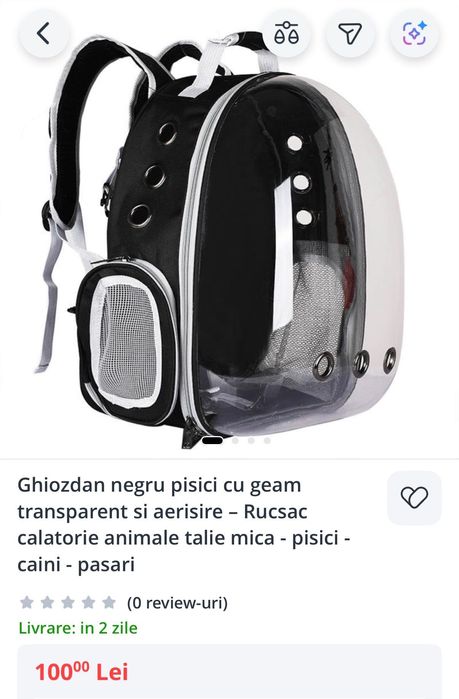 Rucsac pentru căței sau pisicuțe