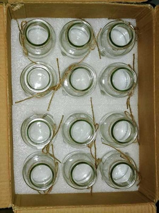 Set 12 vaze borcane borcanele sticluțe mici din sticla 250ml Noi decor evenimente botez nunta
