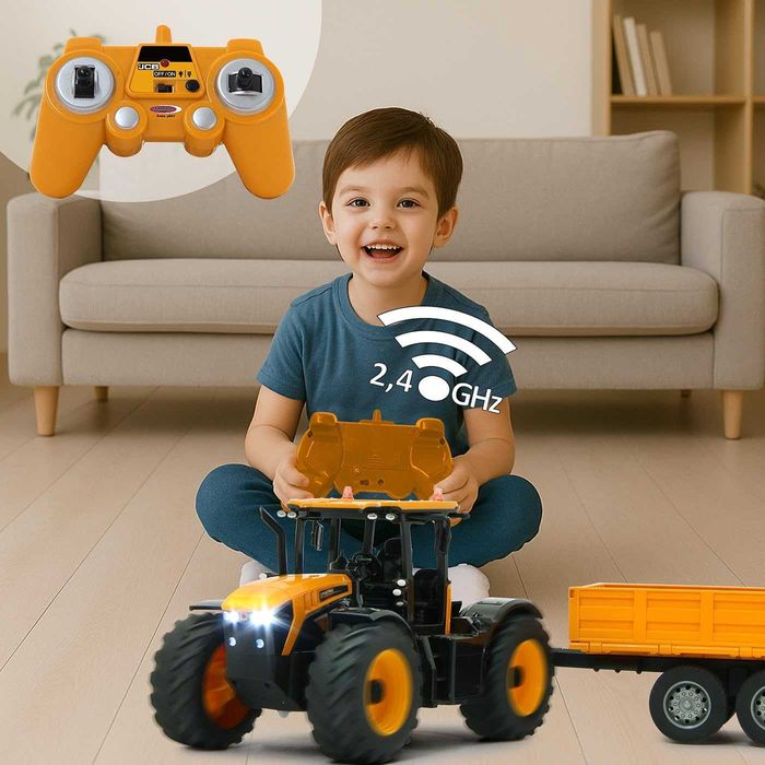 Трактор с ремаке RC Радиоуправлям 1:24 JCB с LED светлини
