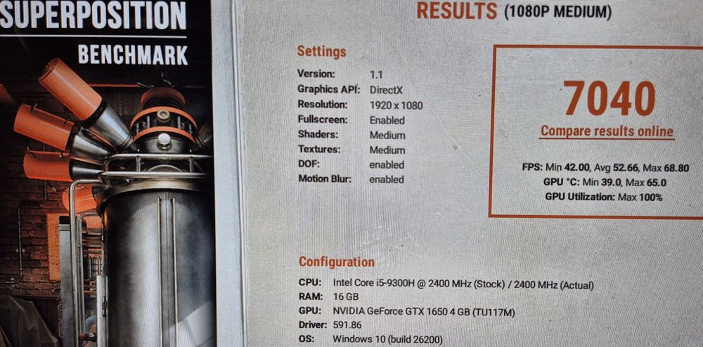 Laptop gaming Lenovo Legion 17" i5 9th i5 9300H GTX 1650