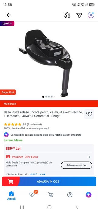 Scaun copii Joie si baza isofix