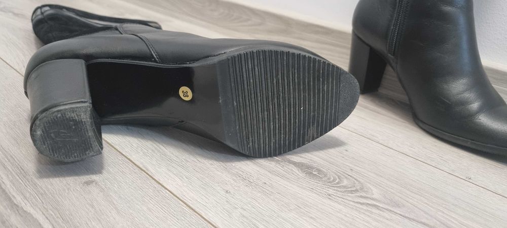 Cizme piele, 38, Toc: 5 cm