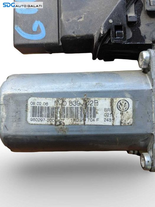 Motoras Macara Electrica pentru Geam Sticla Usa Portiera Dreapta Spate Volkswagen Golf 5 Plus 2004 - 2008 Cod 5M0839402B 1K0959704F [L9519]