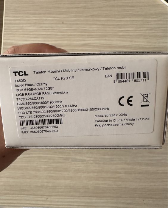 Smartphone TCL K70SE ecran q HD 6,6” 90 herti 64G stocare 6+8G RAM