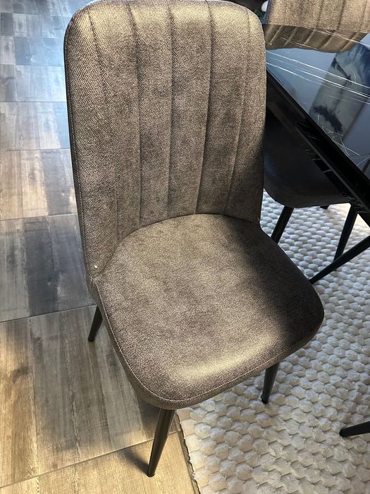 Маса закалено стъкло черна, мрамор