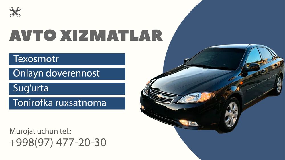 Avto xizmatlarni taklif qilamiz