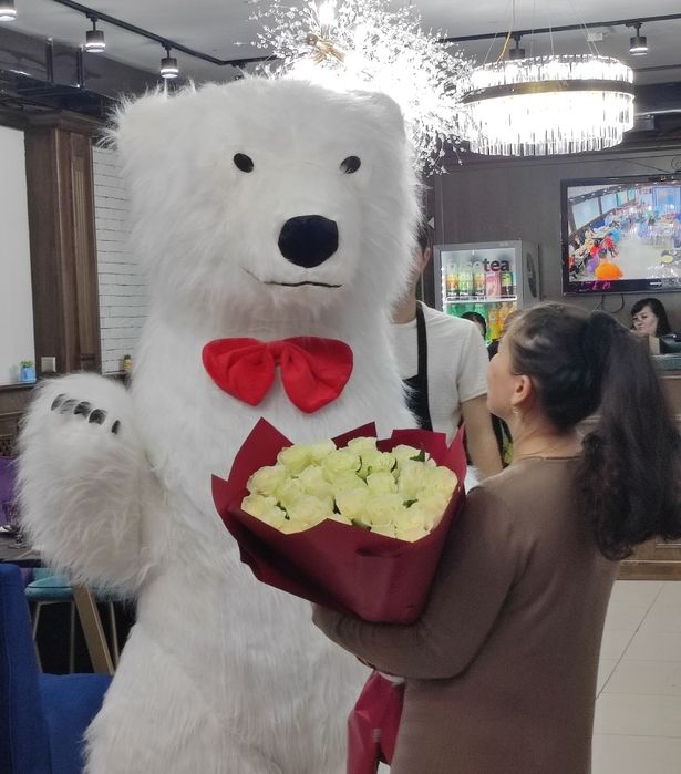 Поздравление от Белого Медведя Мишка сюрприз