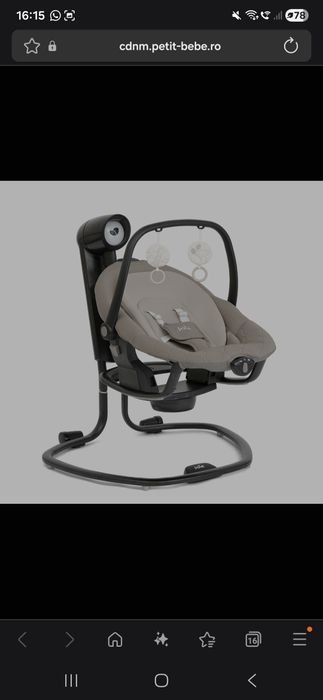 Joie - Leagan si balansoar rotativ Serina 2 in 1, Hazelnut