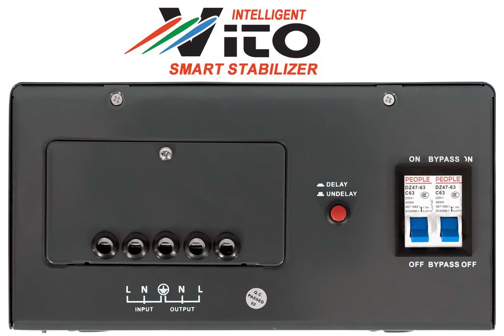 10 KVA ( 8KW ) МОНОФАЗНИ  НИСКОВОЛТАЖНИ Симисторни/TRIAC/ Стабилизатори на ток и напрежение в диапазон 120V-290V с Електронно управление, LED дисплей