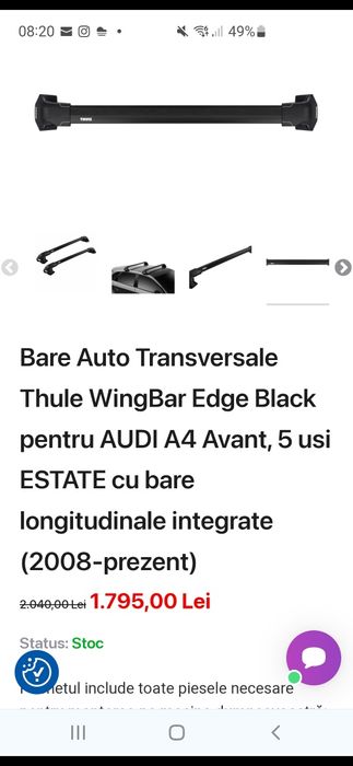 Thule WingBar Edge Audi A4 Avant