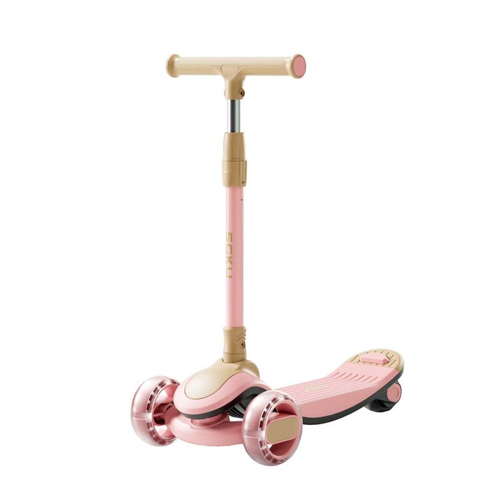 Trotineta premium Scooter 2-10 ani, crem si visiniu