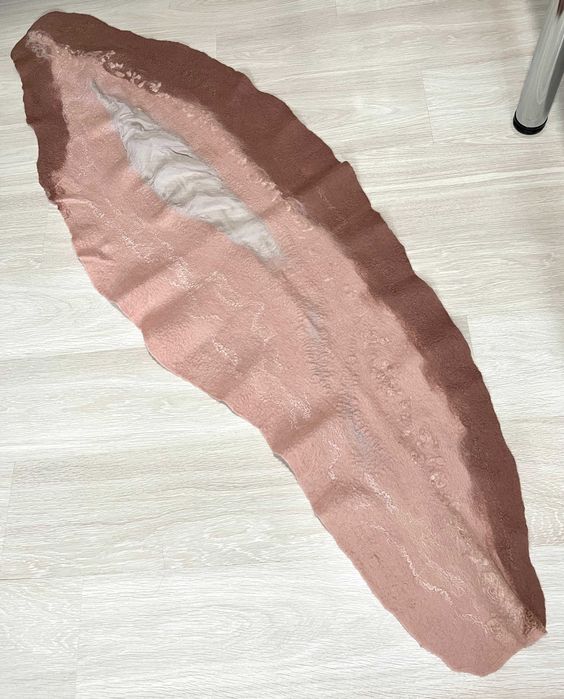 Esarfa unica din lana si matase naturala handmade NOUA