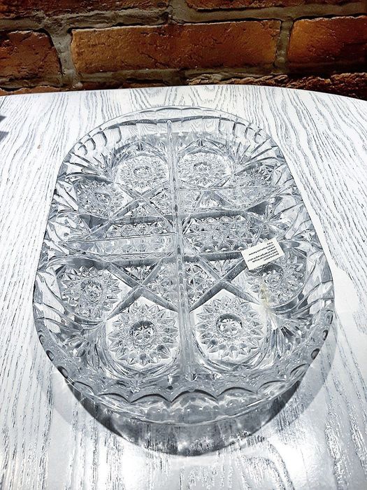 Вазы чешское стекло. Шкатулка. Сахарница. Менажница. Ваза Bohemia