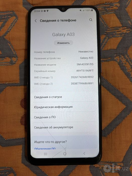 Продам Samsung Galaxy A03