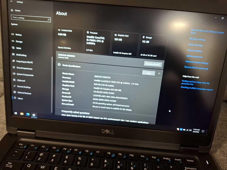 Dell Latitude 5490 , i5-7300U , 8GB RAM , SSD 120GB , Stare impecabila