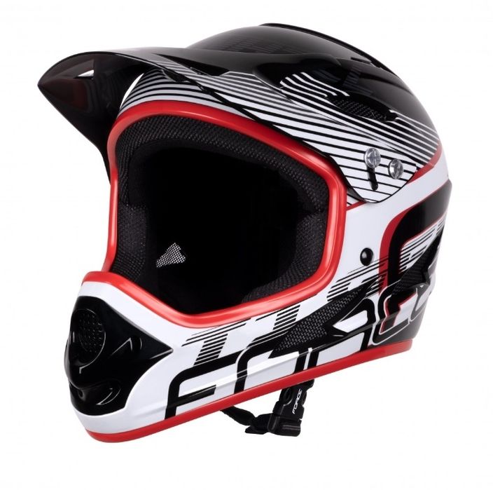 Casca Force Tiger Downhill negru/rosu/alb L-XL (59-61 cm)