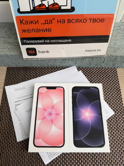 НОВ! 36мес Гаранция! Iphone 17e  Лизинг от 24/м 256gb! black soft pink черен/ розов - неразпечатани!