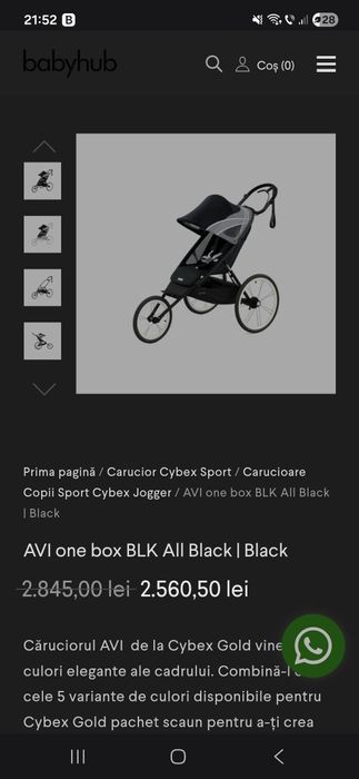 Cybex Carucior alergare