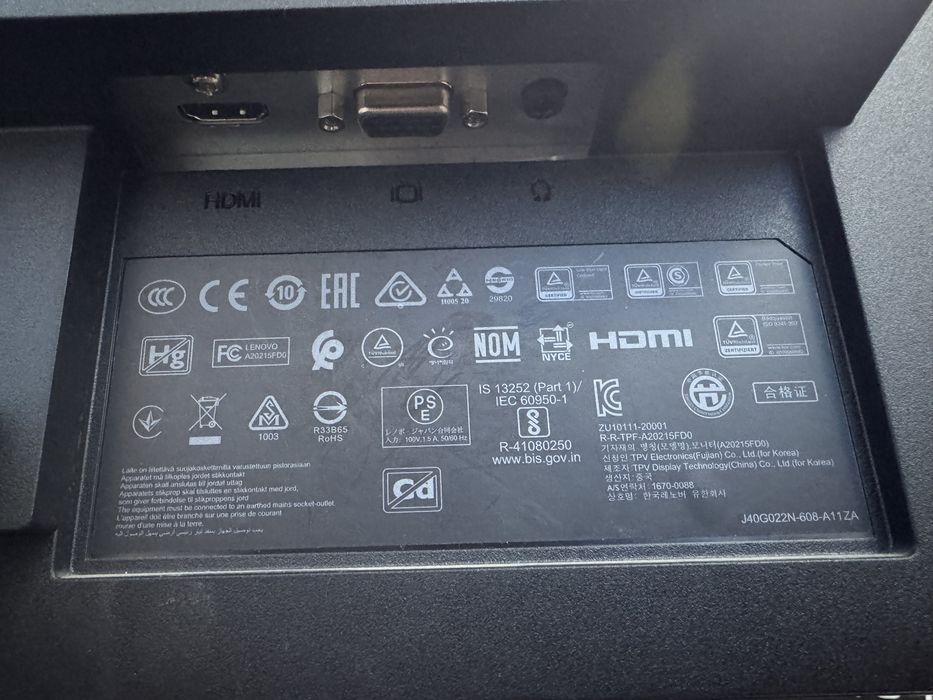 Монитор lenovo 22 диагональ