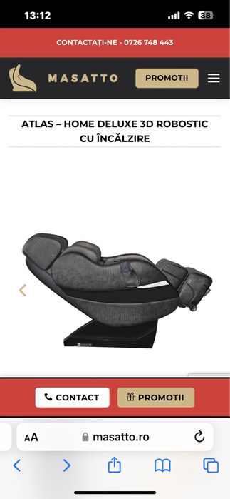 Fotoliu masaj folosit f puțin