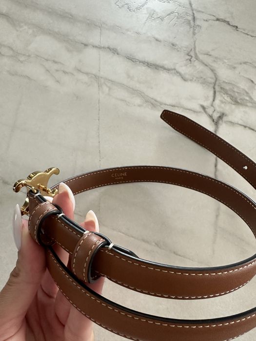 Кафяв колан на Celine