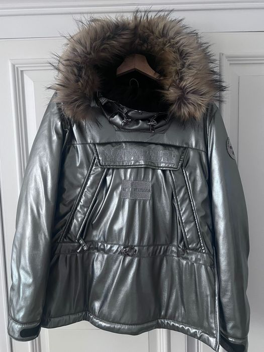 Geaca ( hanorac ) Napapijri metalic grey limited edition