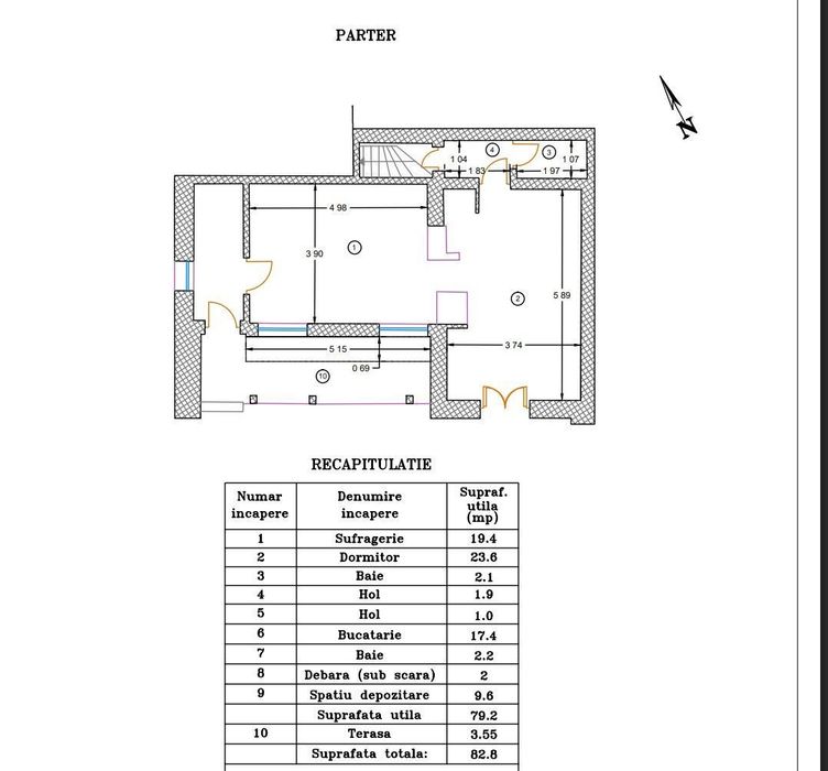 Apartament Baicului,  Pantelimon - centrala proprie
